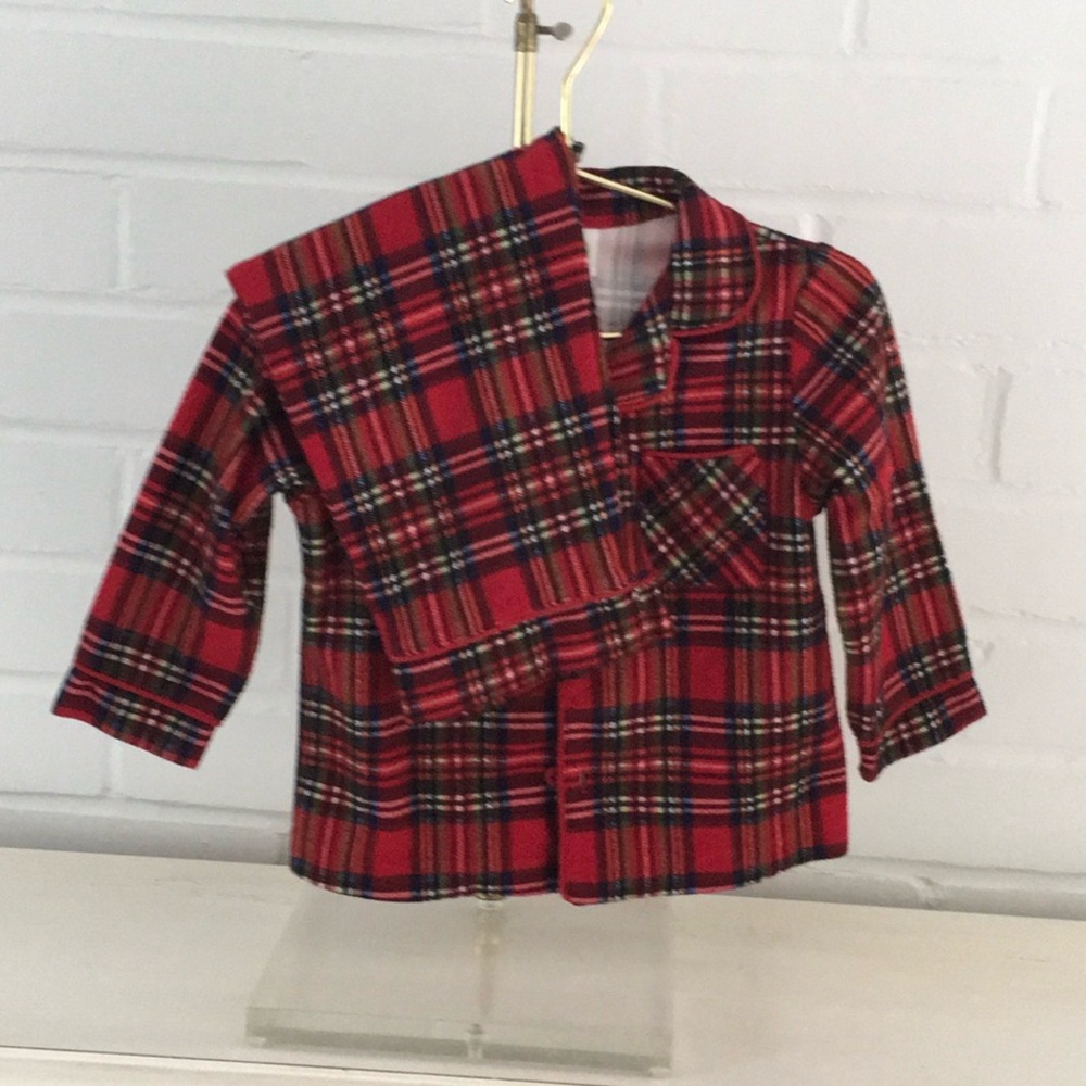 Toddler Boys Classic Christmas Holiday Festive Plaid Two-Piece Pajama Set